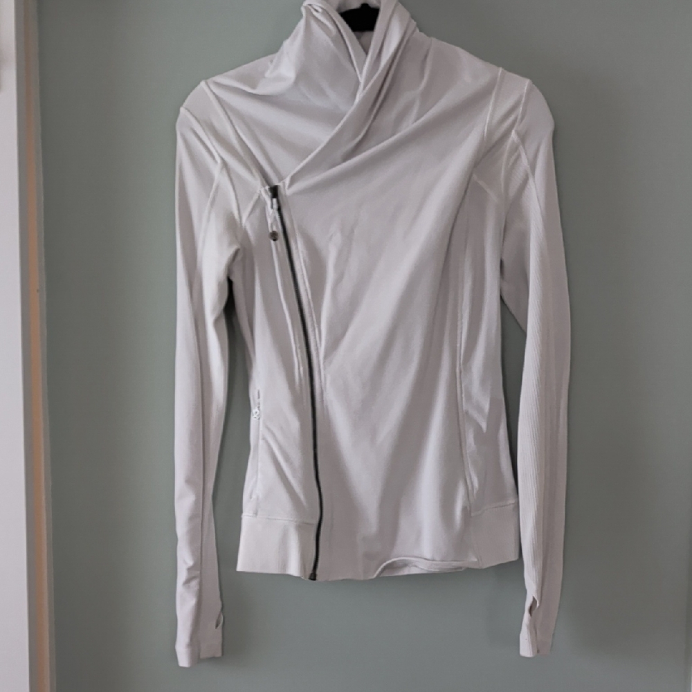 Lululemon Athletica White Asymmetrical Ski Jacket